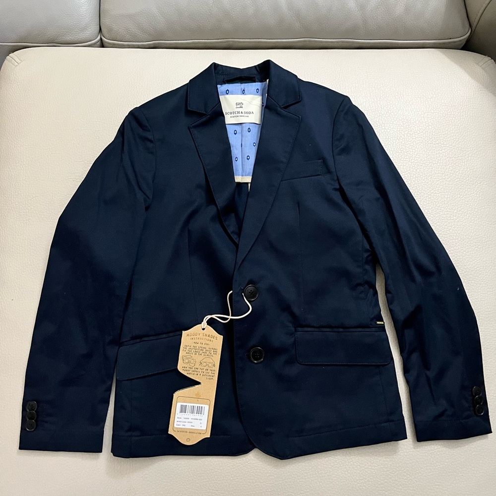 NWT - Authentic Scotch & Soda Boys’ Suit Jacket - Size 8/128